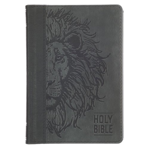 KJV Bible Compact Faux Leather HC, Black/Gray