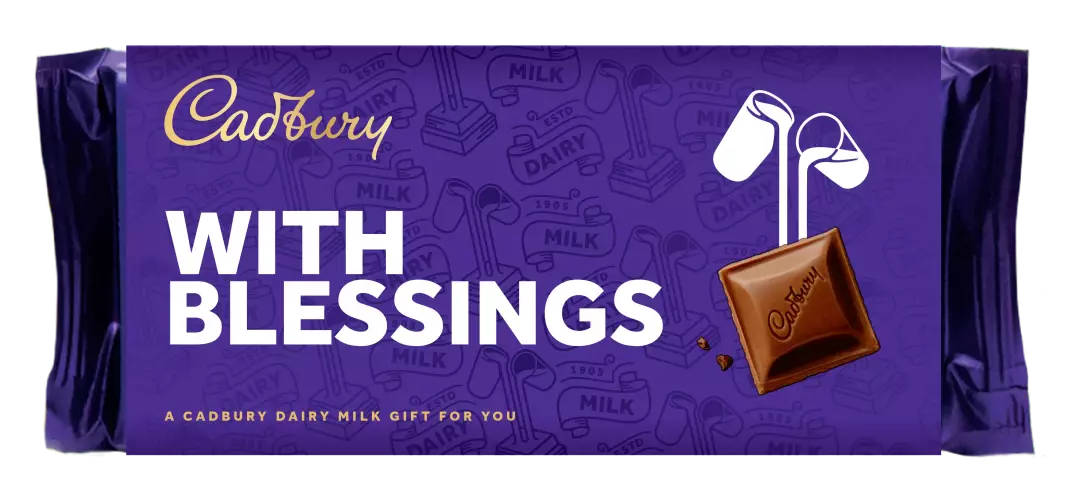 Cadbury Dairy Milk With Blessings Chocolate Bar 110g