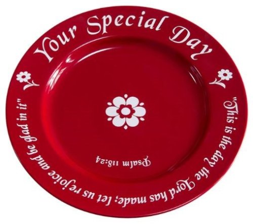 Plate-Your Special Day Celebration-Red (10" Dia.) (#71205)