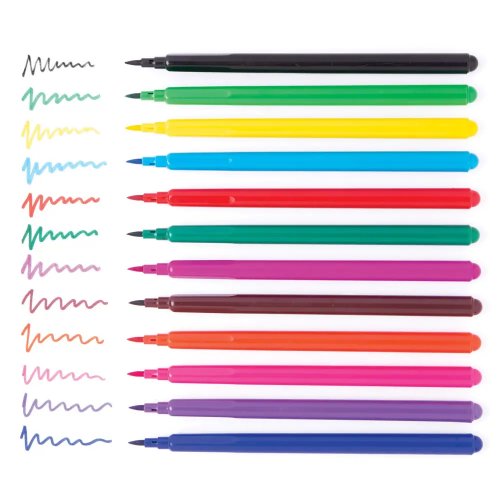 Brush Tip Marker Pens (Pack of 12)