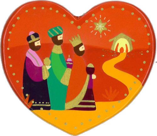 Three Kings Heart Christmas Decoration