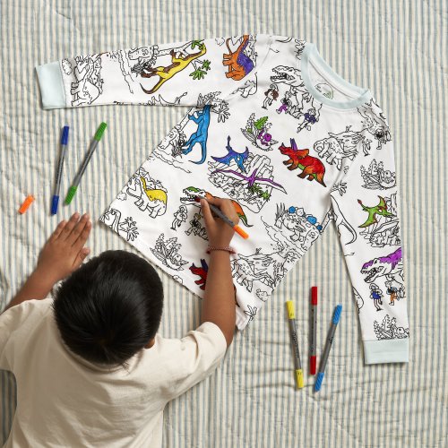Dinosaur Colour In Pyjamas Age 5 - 6