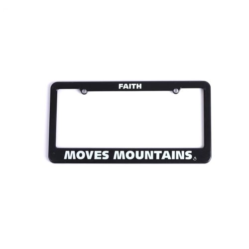 Faith Moves Mountains License Plate Frame