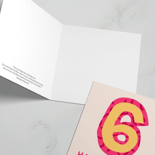 6th birthday card with bible verse