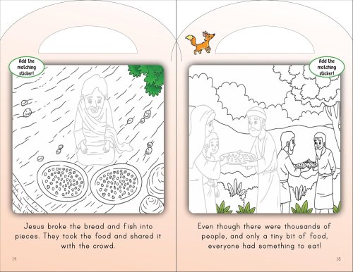 Stick and Colour Bible Stories: Five Loaves and Two Fish - With Colour Stickers