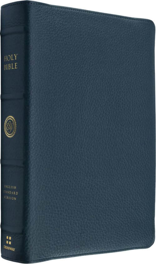ESV Heirloom Bible, Scriptura Sacra: Personal Size Reference Edition (Calfskin, Meridian Blue, Full Yapp)