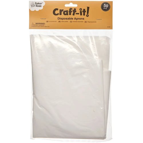Disposable Plastic Aprons (Pack of 50)
