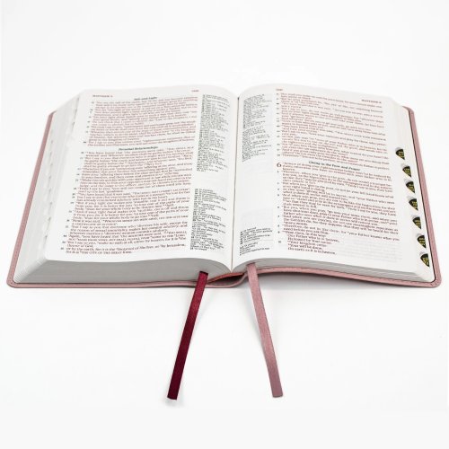 Lsb, Handy Size, Inside Column Reference, Paste-Down Pink Faux Leather Hope Blooms, Red Letter