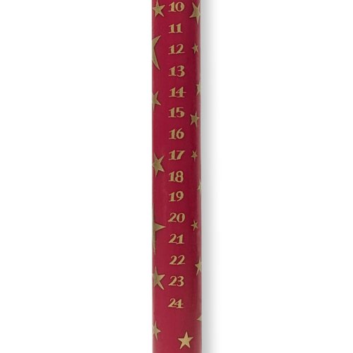 Star Red Advent Dinner Candle