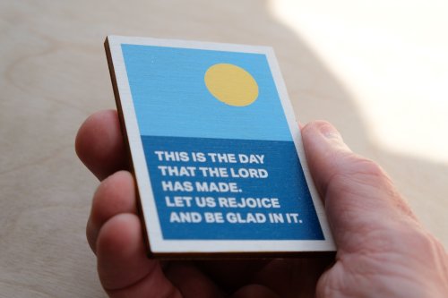This is the day that the Lord has made. Bible verse magnet.