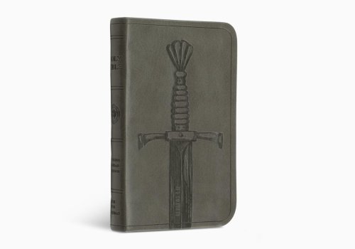 ESV Vest Pocket New Testament with Psalms and Proverbs, Red Letter (TruTone, Silver, Sword Design)