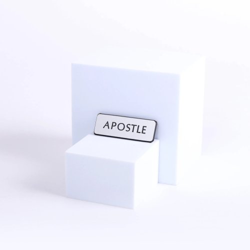 Badge Engraved Contemporary Apostle Silver Magnetic