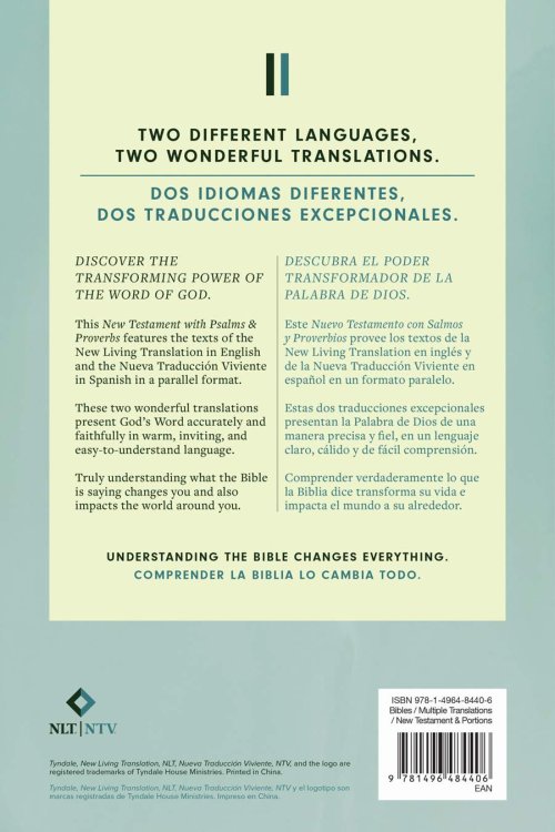 Bilingual New Testament with Psalms & Proverbs / Nuevo Testamento con Salmos y Proverbios bilingüe NLT/NTV (Softcover)
