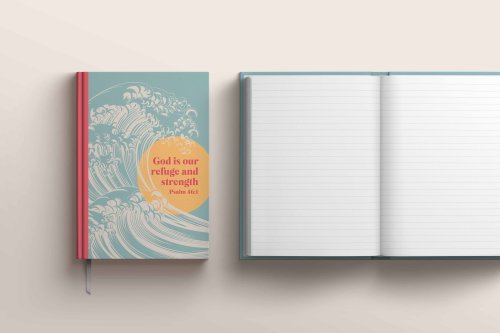 God Is Our Refuge and Strength Christian Notebook – Luxury A5 Hardback Journal | Psalm 46:1