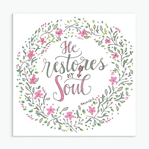 He Restores My Soul Card & Envelope