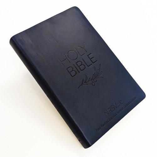 NRSVue Holy Bible, Navy Flexiback, Debossed Detail, Silver Ribbon Marker, British Text, NRSVue New Revised Standard Version Updated Edition, Flexiback, Personal size