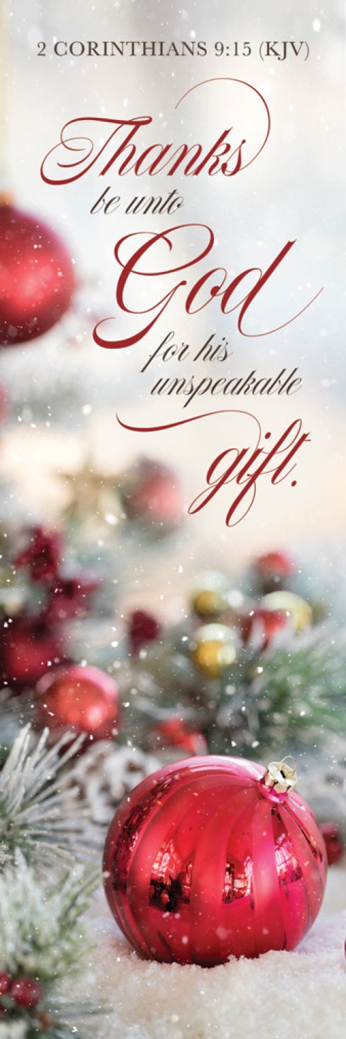 Thanks Be Unto God Christmas Bookmark (pack of 25)