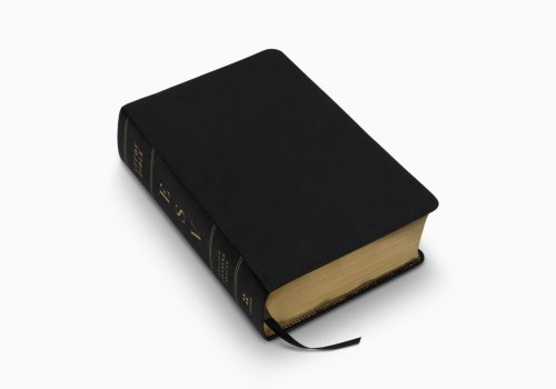 ESV Study Bible, Personal Size Genuine Leather, Black
