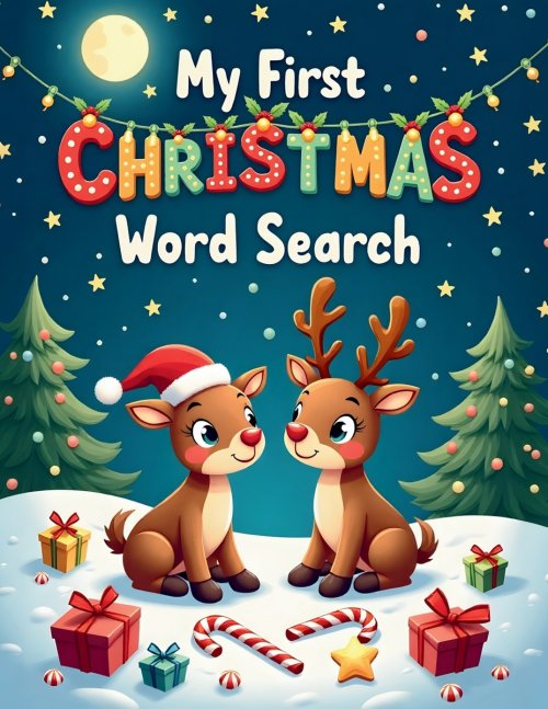 My First Christmas Word Search: 50 Simple and Festive Puzzles for Early Readers plus 10 Bonus Coloring Pages!