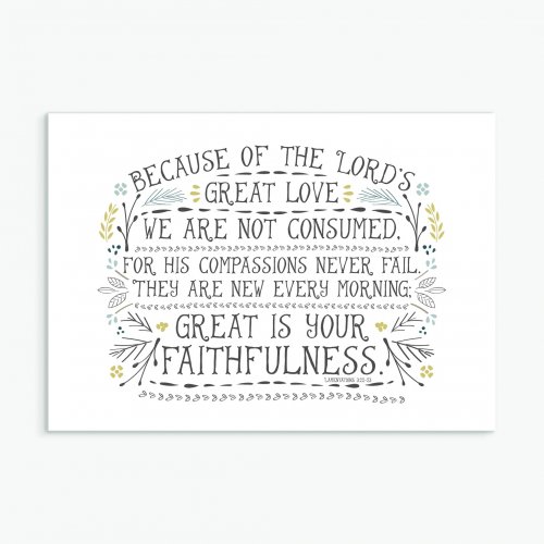 Great Is Your Faithfulness A6 Greeting Card