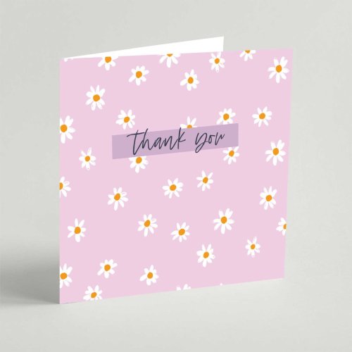 Thank You Daisy Square Card
