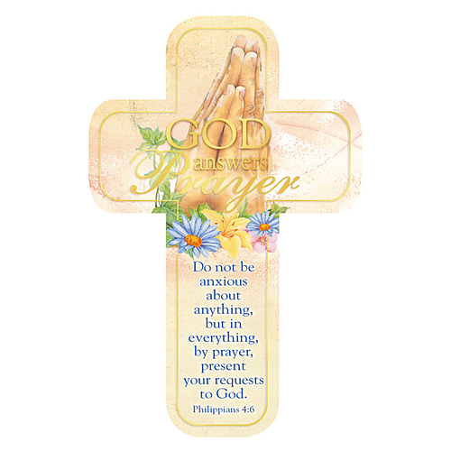 God Answers Prayer - Paper Cross Bookmark Pack of 12