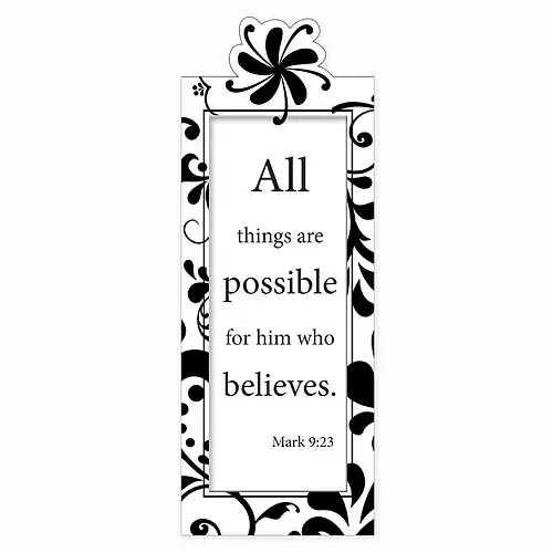 "All Things are Possible" (Black & White) Magnetic Bookmark