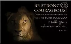 Magnet Lion Strong & Courageous Josh. 1:9