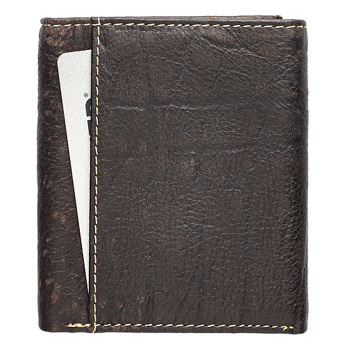 Wallet Leather Brown Crosses Badge