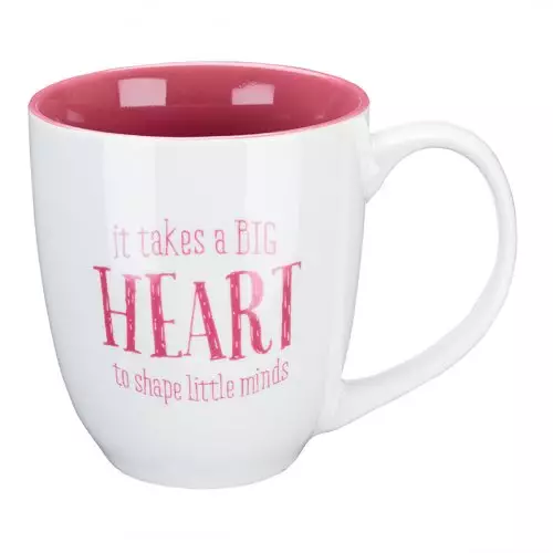 Mug White/Pink Takes a Big Heart 1 Cor. 16:14