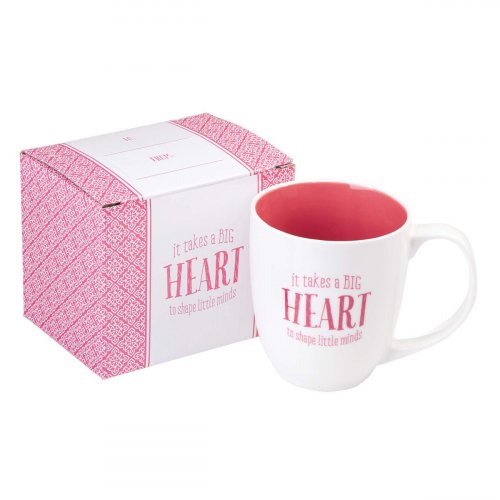 Mug White/Pink Takes a Big Heart 1 Cor. 16:14