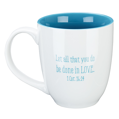 Mug White/Blue Good Teacher 1 Cor. 16:14