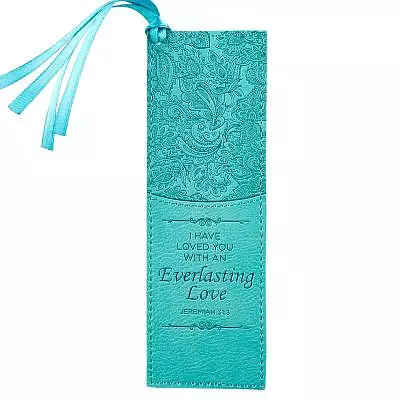 Bookmark-Pagemarker-Everlasting Love-LuxLeather-Turquoise