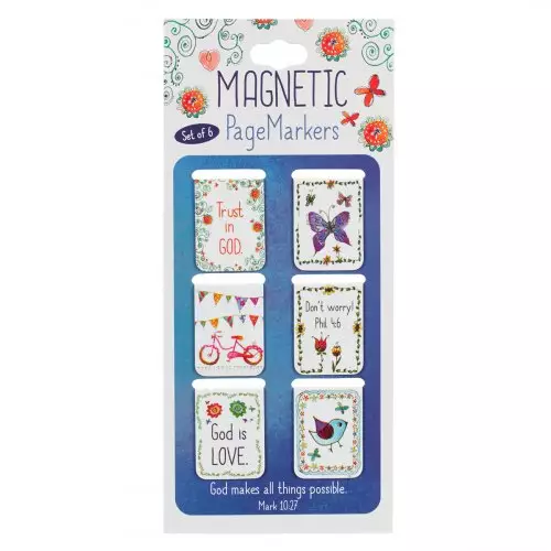 Magnetic Page Markers Everyday Blessings Blue Set Of 6