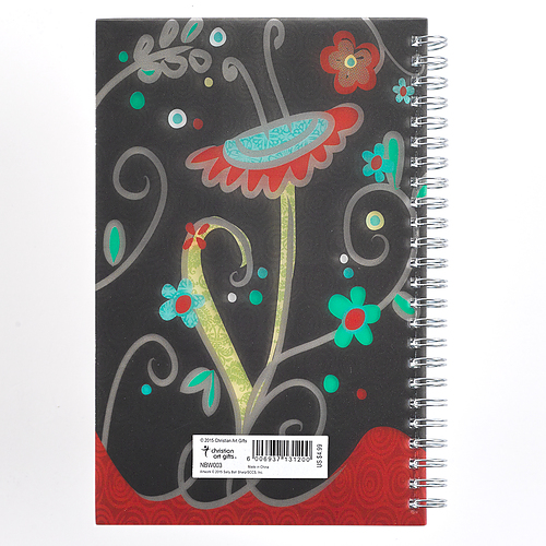 Christian Art Gifts Notebook/Journal | Deeply Rooted God s Love Ephesians 3:17 Bible Verse | Inspirational Wire Bound Spiral Notebook w/128 Lined Pages, 6 x 8.5 Inches