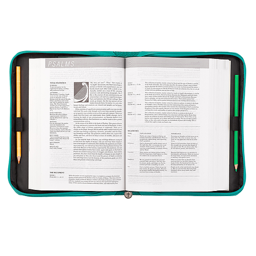 Large Grace Teal Botanic Butterfly Blessings Bible Cover: Ephesians 2:8
