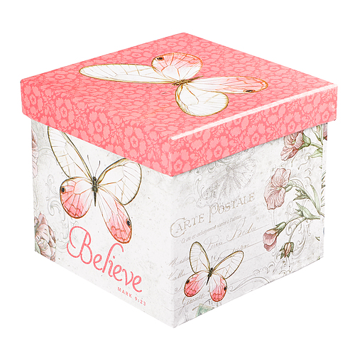 Teapot Pink Butterfly Believe Pink Mark. 9:23