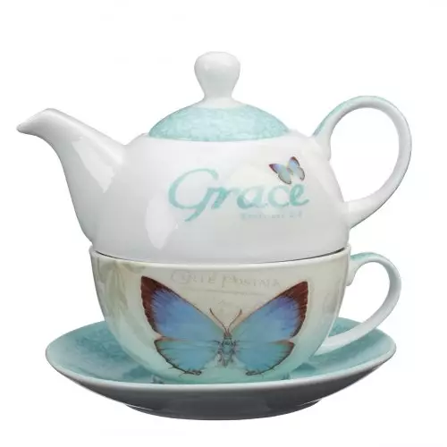 Tea for One Blue Butterfly Grace Eph. 2:8