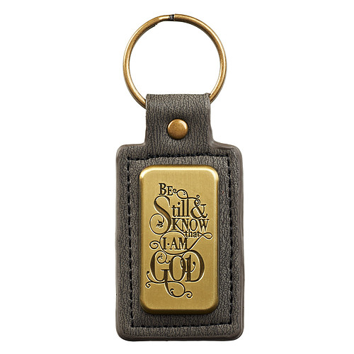 Keyring in Tin Be Still and Know