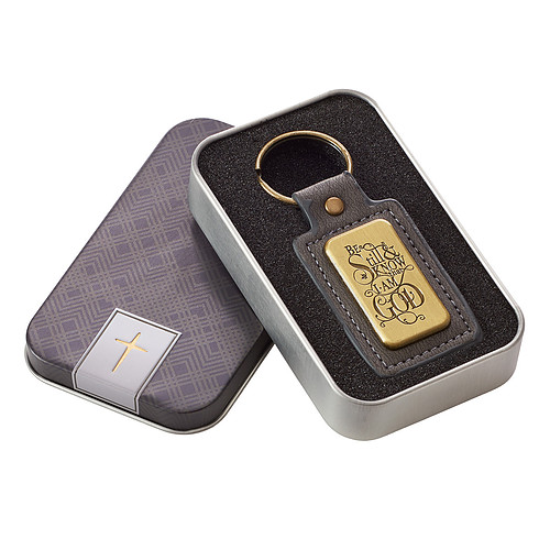 Keyring in Tin Be Still and Know