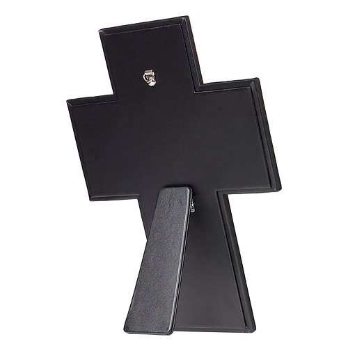 Christian Art Gifts Decorative Wall Cross, Faithful Servant, Blue LuxLeather