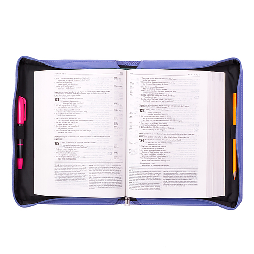 Large Trust in the Lord with All Your Heart: Purple  Floral Debossed Faux Leather Bible Cover, Proverbs 3:5