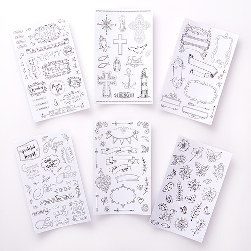 Colouring Stickers for Bible Journaling