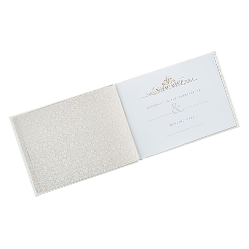 Guest Book White/Gold Mr. & Mrs. Our Wedding
