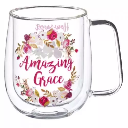 Amazing Grace Double-walled Glass Coffee Mug