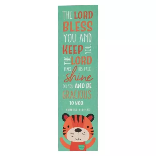 Bookmark-Green Tiger/The Lord Bless You Num. 6:24-25 (Pack Of 10)