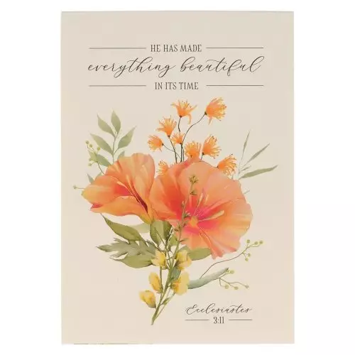 Notepad Floral Everything Beautiful Eccl. 3:11