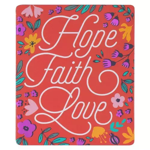 Hope, Faith, Love Magnet: Floral Inspirational Girls & Womens Religious Fridge Magnet