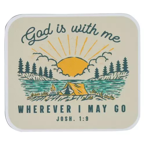Magnet Cream Camping God is With Me Josh. 1:9