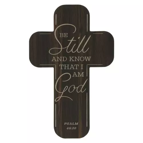 Woodgrain Be Still Ps. 46:10 (Pack Of 12) Cross Bookmarks